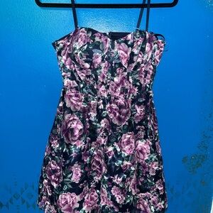Trixxi Pink and Green Spaghetti Strap Sundress